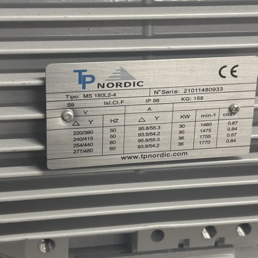 El.motor 30 kw MS180L 4P 2/4V-50Hz B35 IP56 PTC Heat