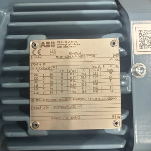 El.motor 160M 11 kW-4P 2/4V-50Hz B35 IP55 IE3