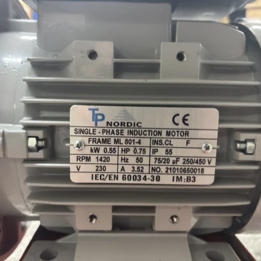 El.motor 0,55 kw ML 801-4P 1X230V-50Hz B3 IP55