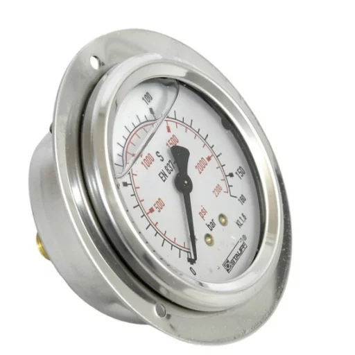 SPG063-0160-01-01-P-B04-F Manometer m/frontring Ø63 160 bar tilslutning bak 1/4"
