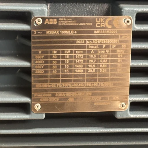 El.motor 160L 15kW-4P 4/6V-50Hz B35 PTC Heater IP55