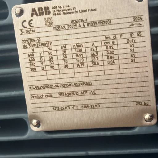 El.motor ABB-200L 30kW-4P 4/6V-50Hz B35 PTC IP55
