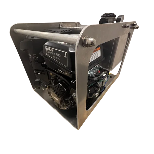 BHP150504 Std. Bensin hydr.aggregat 5,3 kw. 16 l/m.140 bar 3600 rpm. El.Start 12,Vdc