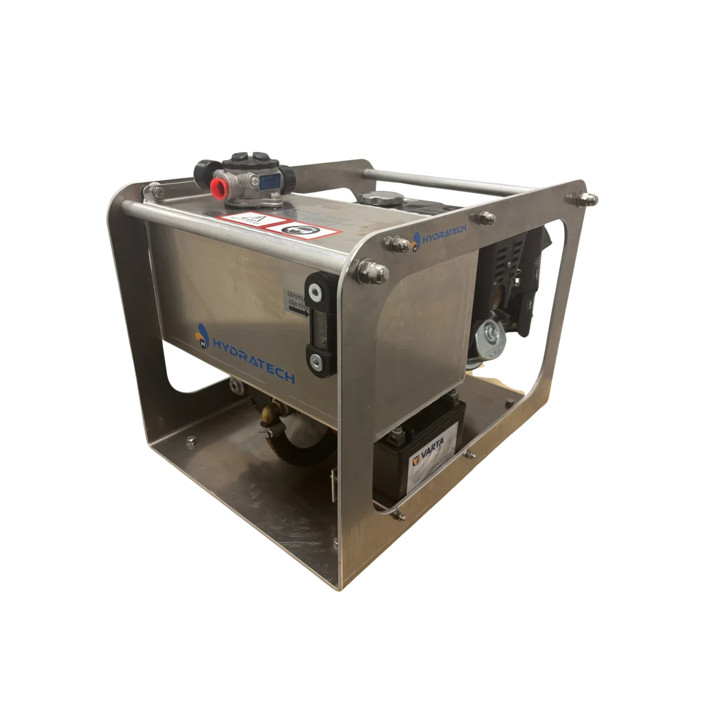BHP150504 Std. Bensin hydr.aggregat 5,3 kw. 16 l/m.140 bar 3600 rpm. El.Start 12,Vdc