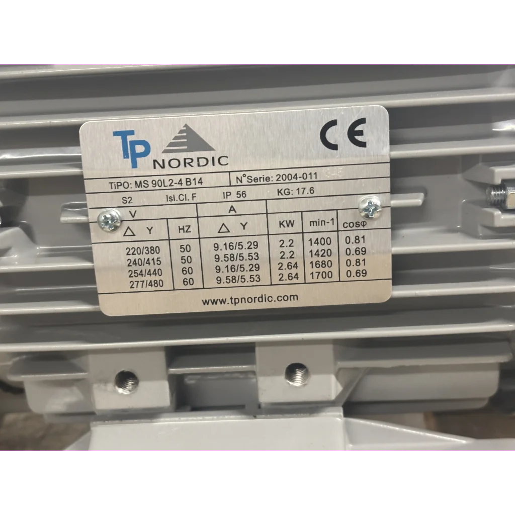 El.motor 2,2 kw MS2 90L2-4P 2/4V-50Hz B34 IP56 IE1