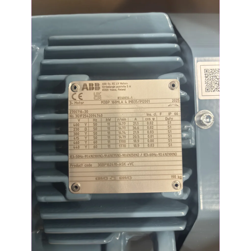 El.motor 160M 11 kW-4P 2/4V-50Hz B35 IP55 IE3