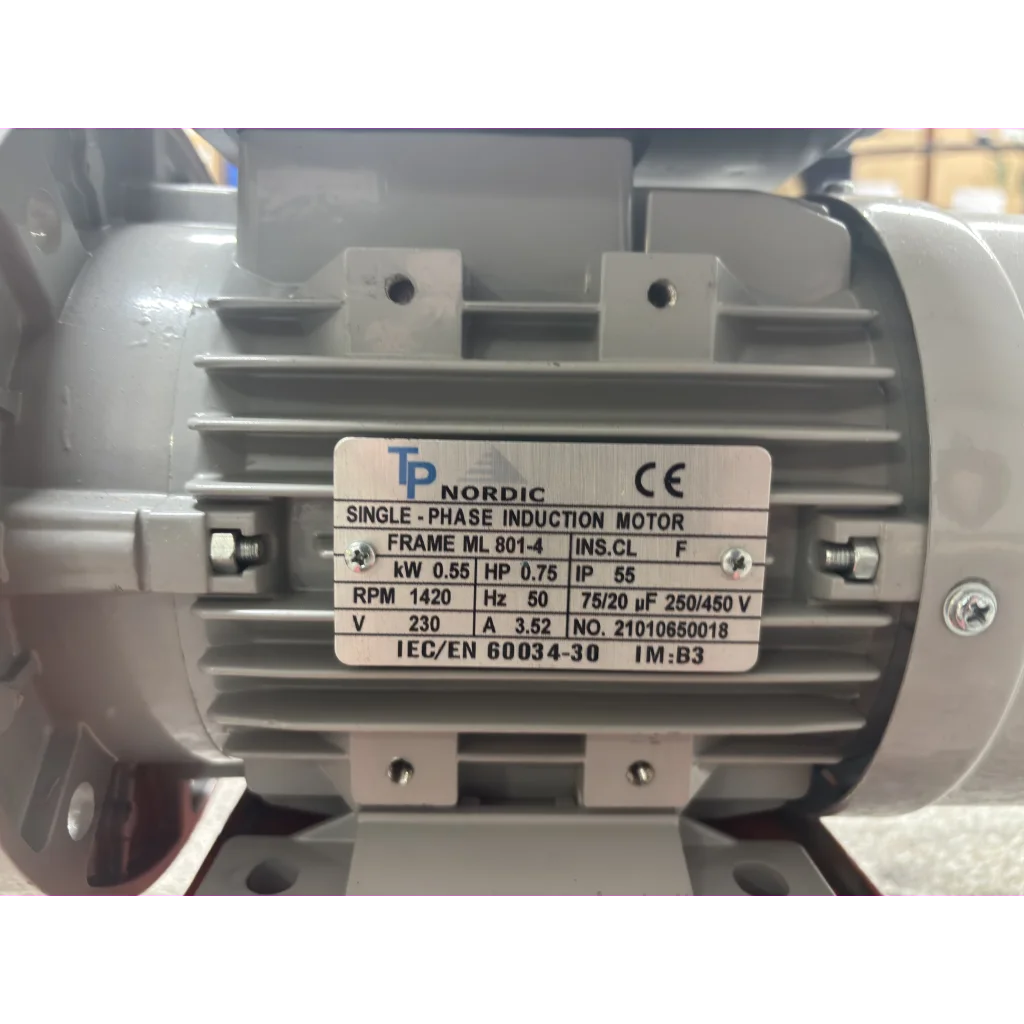 El.motor 0,55 kw ML 801-4P 1X230V-50Hz B3 IP55