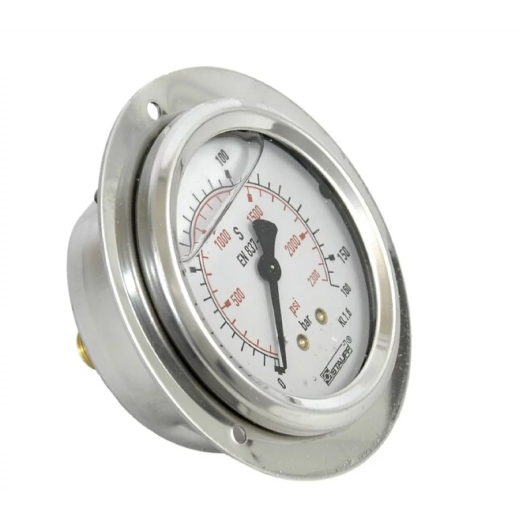 SPG063-0160-01-01-P-B04-F Manometer m/frontring Ø63 160 bar tilslutning bak 1/4"
