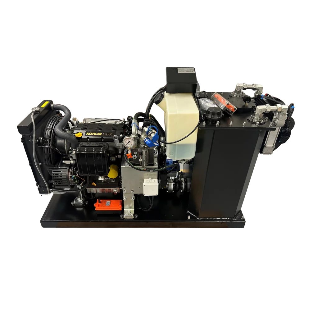 DHPI121-K18-P28-01 Diesel aggregat 18,8 kw. Q=75 l/m P=125 Bar. Maks 320 bar.