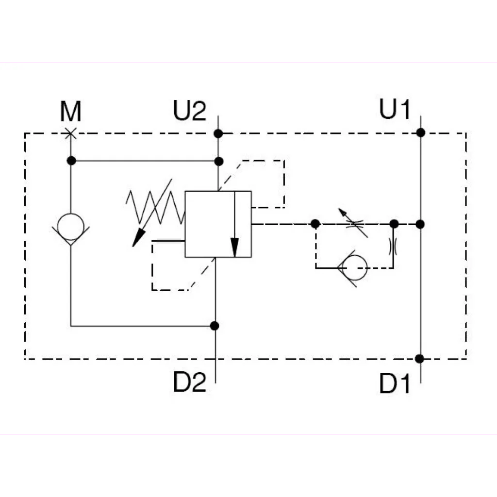 Overcenterventil, enkel, G 3/4" BSP, 350 bar, 160 l/min, pilotforhold 4:1, VOSL/N1516/34/G5.p4.PR/ac