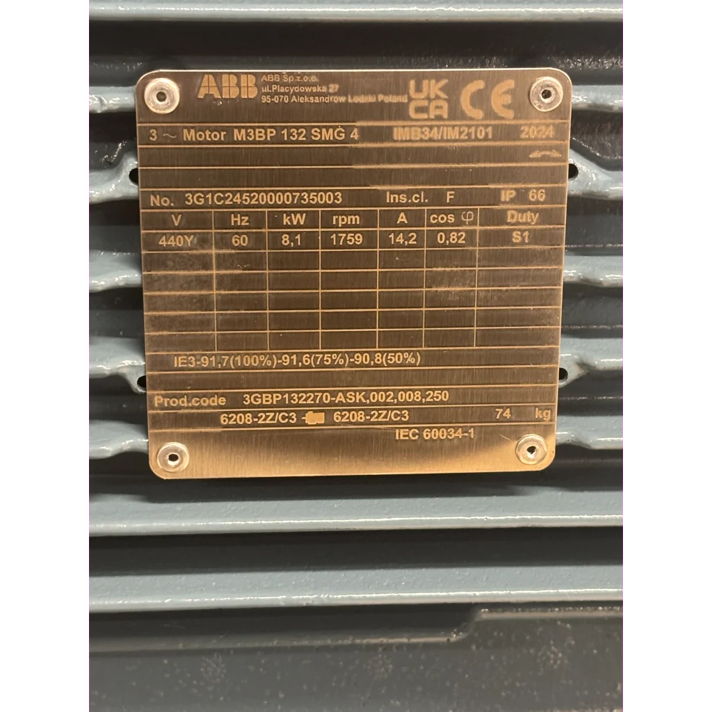 El.motor 132S 7,5 kW-4P 2/4V-50Hz B34 IP55 IE3